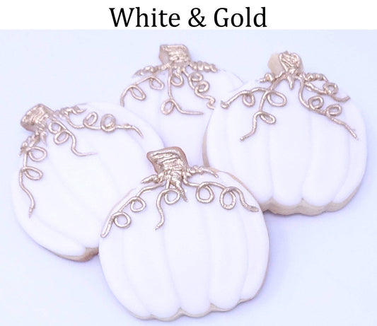 Pumpkin & Leaf Royal Icing Cookies