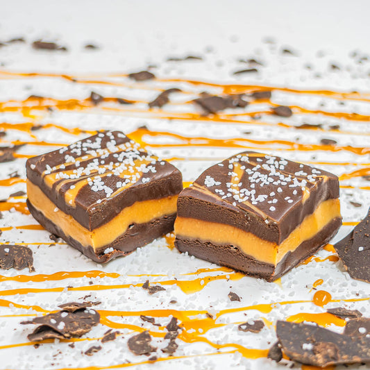 Dark Chocolate Caramel Sea Salt Fudge