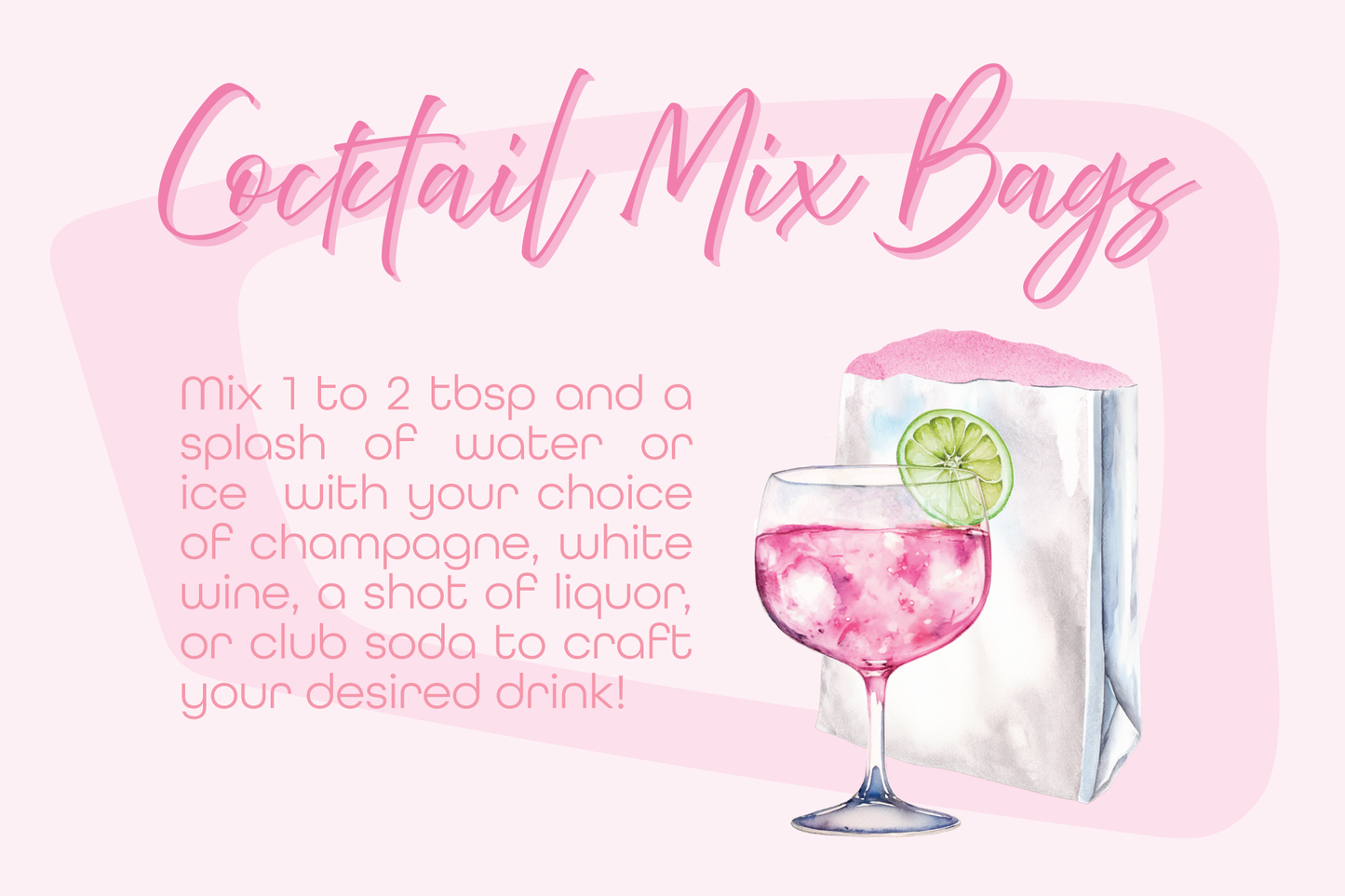 Cocktail Mix Bags: Peach Bellini Champagne Mix